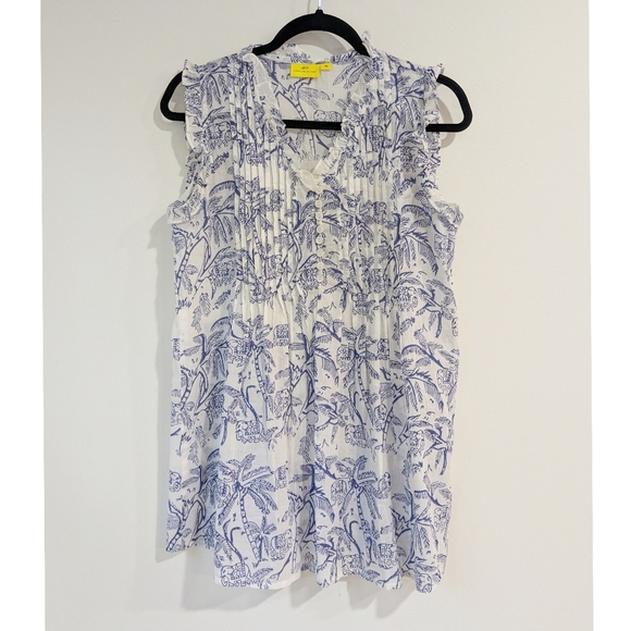 Roller Rabbit Palm Tree Print Tunic Tank - Picture 1 of 6